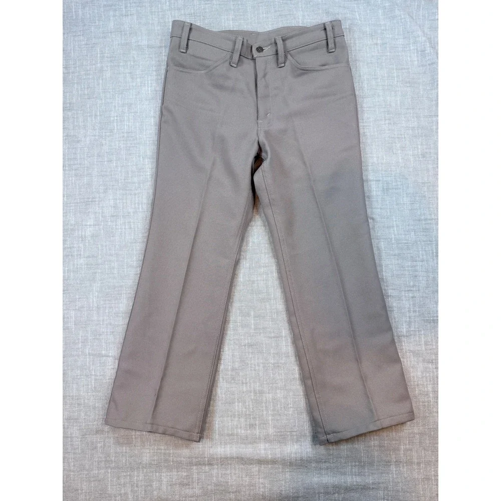 Vintage Levis 517 Sta-Prest Beige Action Slacks Made in USA 10517-6126 W32 L29